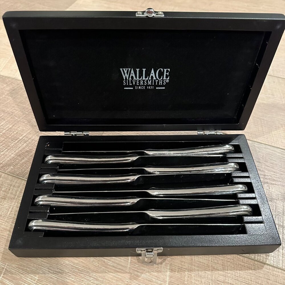 WALLACE SILVERSMITHS KNIFE SET IN CASE
